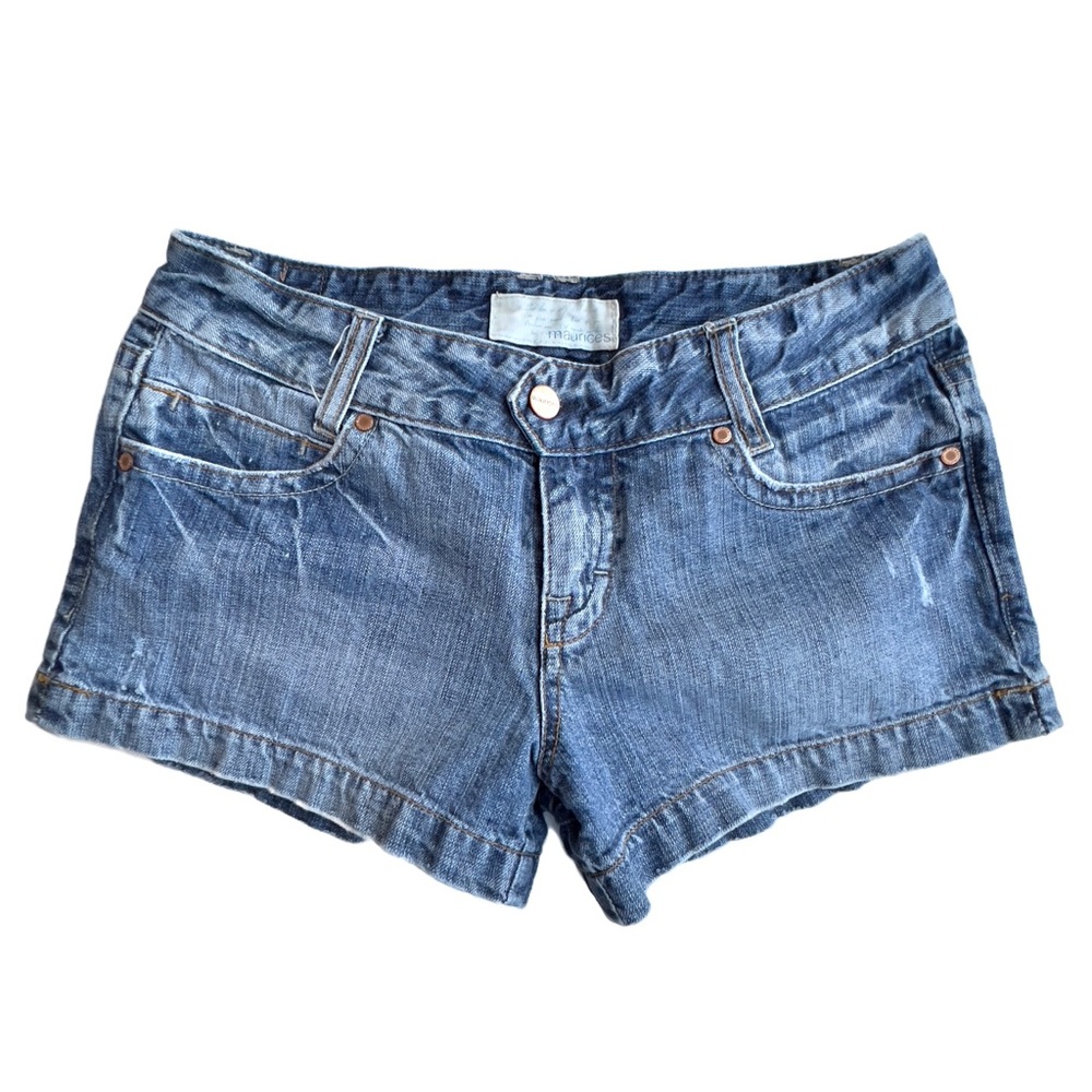 Maurices 5/6 Distressed Denim 3" Jean Shorts